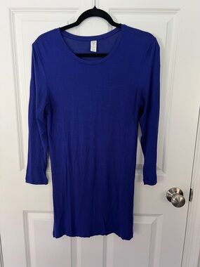 Old Navy Royal Blue Long Sleeve Scoop Neck Tunic